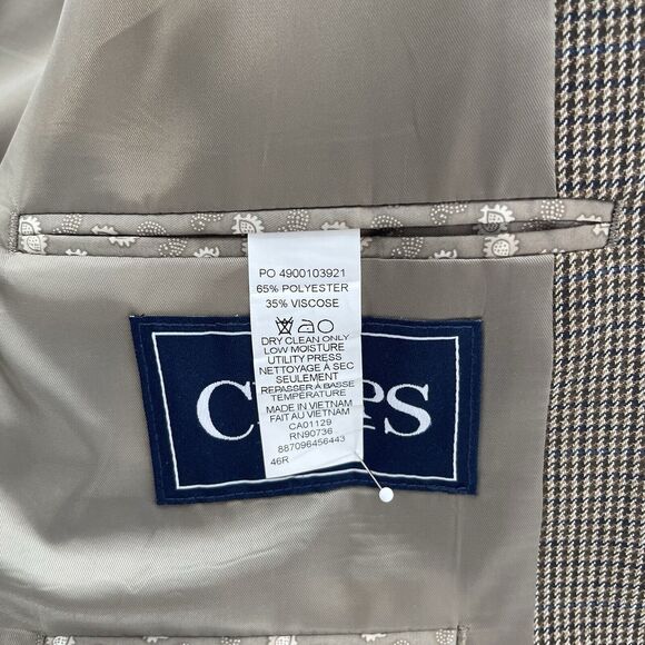 Chaps Ralph Lauren Blazer Men 46R Multicolor Polyester 2 Button Front Sport Coat - Picture 7 of 13